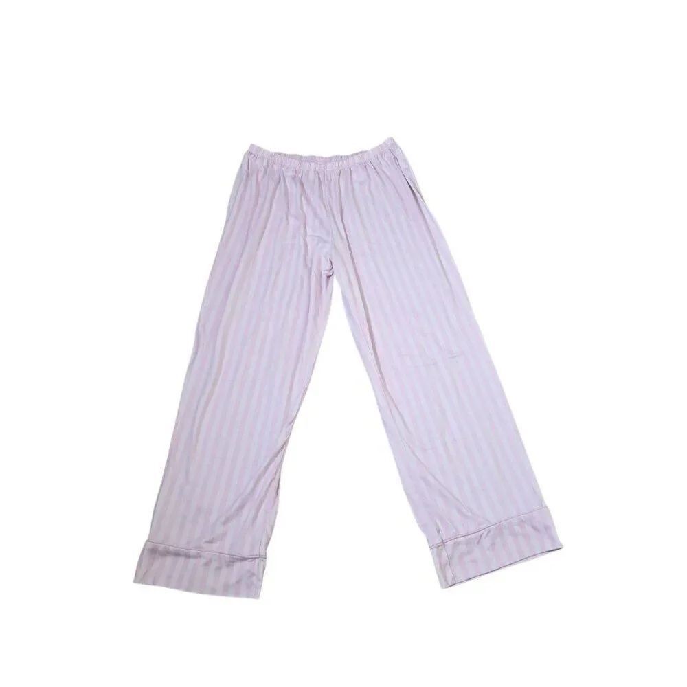 Laura Ashley Vertical Striped Soft Lounge Pajama Pants Womens Size XL Pink